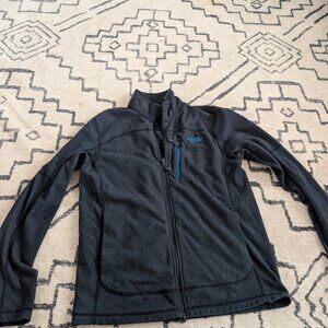 The North Face Mens Gray 1/4 Zip Fleece Pullover Sweater Jacket Size S SMALL